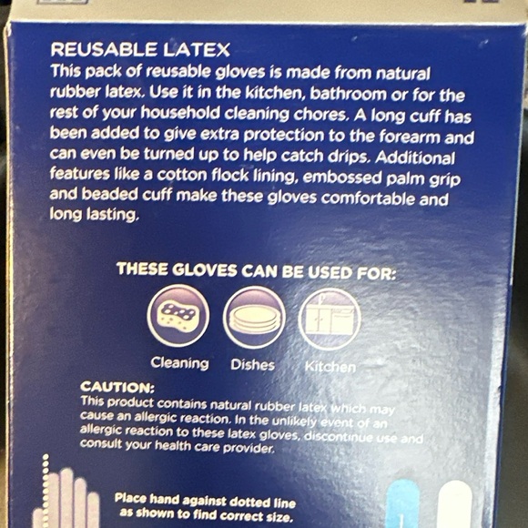 Dawn Latex Waterproof Gloves 2 pairs size medium - Picture 2 of 3